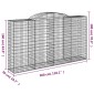 vidaXL Συρματοκιβώτια Τοξωτά 12 τεμ. 300x50x160/180 εκ. Γαλβαν. Ατσάλι