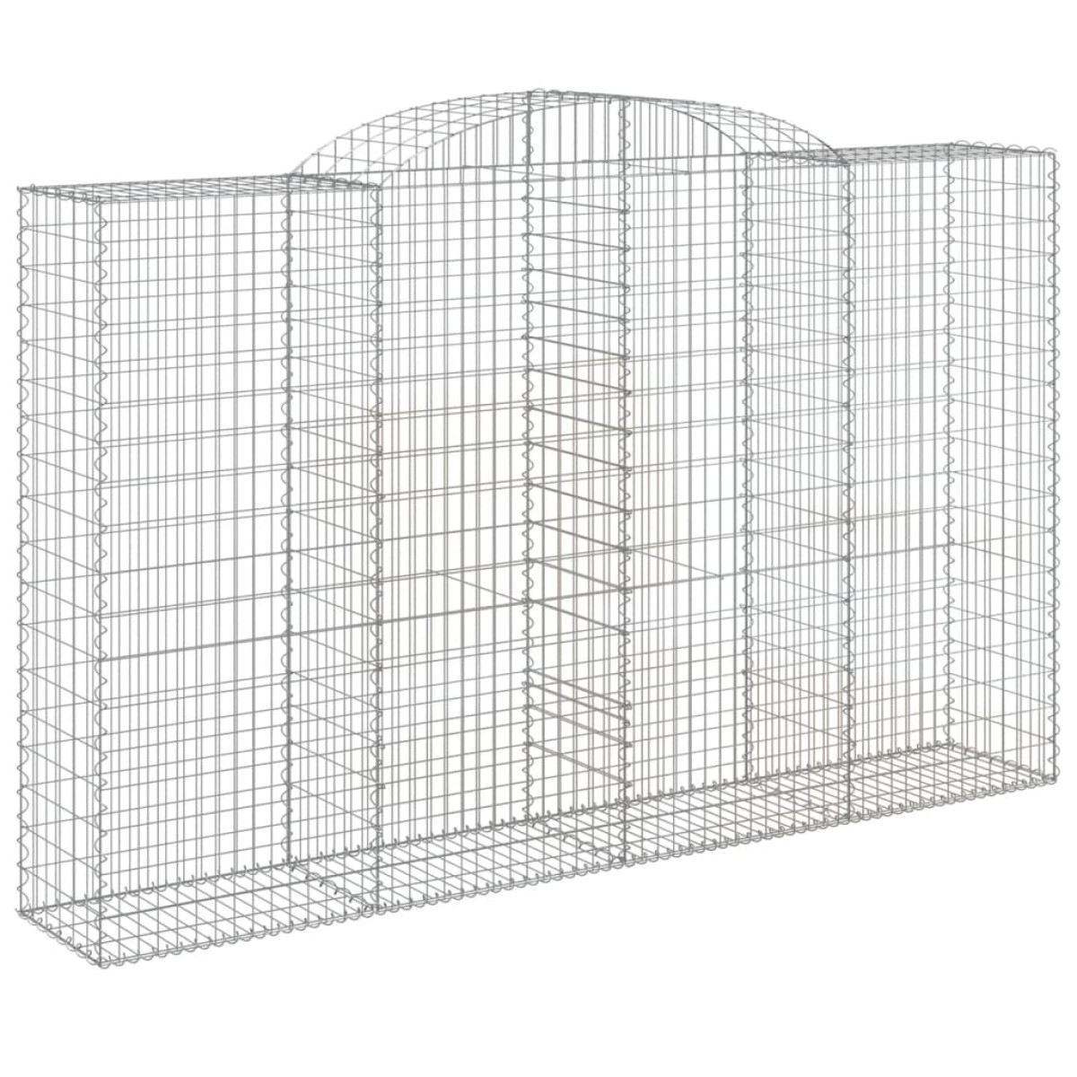 vidaXL Συρματοκιβώτια Τοξωτά 2 τεμ. 300x50x180/200 εκ. Γαλβαν. Ατσάλι