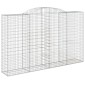 vidaXL Συρματοκιβώτια Τοξωτά 2 τεμ. 300x50x180/200 εκ. Γαλβαν. Ατσάλι