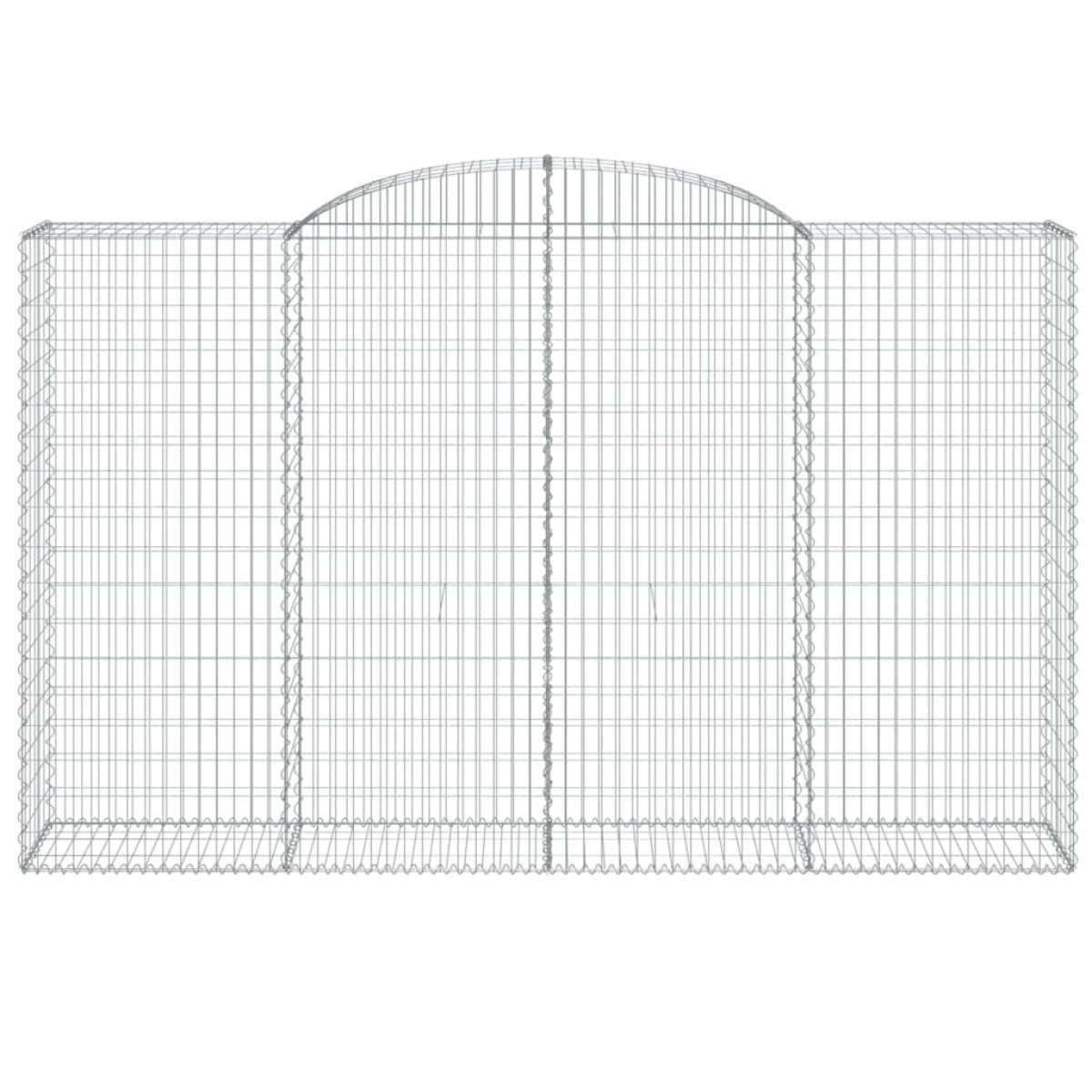 vidaXL Συρματοκιβώτια Τοξωτά 7 τεμ. 300x50x180/200 εκ. Γαλβαν. Ατσάλι