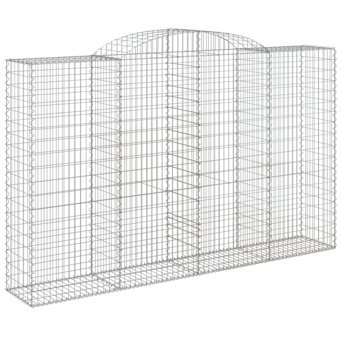 vidaXL Συρματοκιβώτια Τοξωτά 10 τεμ. 300x50x180/200 εκ. Γαλβαν. Ατσάλι