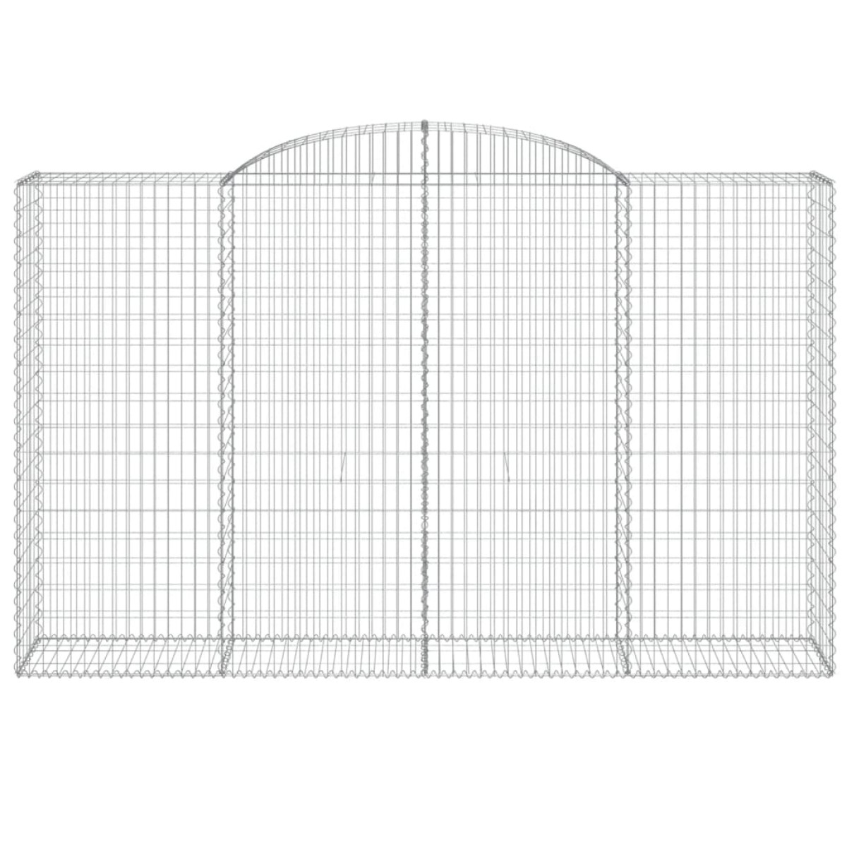 vidaXL Συρματοκιβώτια Τοξωτά 10 τεμ. 300x50x180/200 εκ. Γαλβαν. Ατσάλι