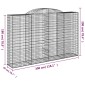 vidaXL Συρματοκιβώτια Τοξωτά 10 τεμ. 300x50x180/200 εκ. Γαλβαν. Ατσάλι