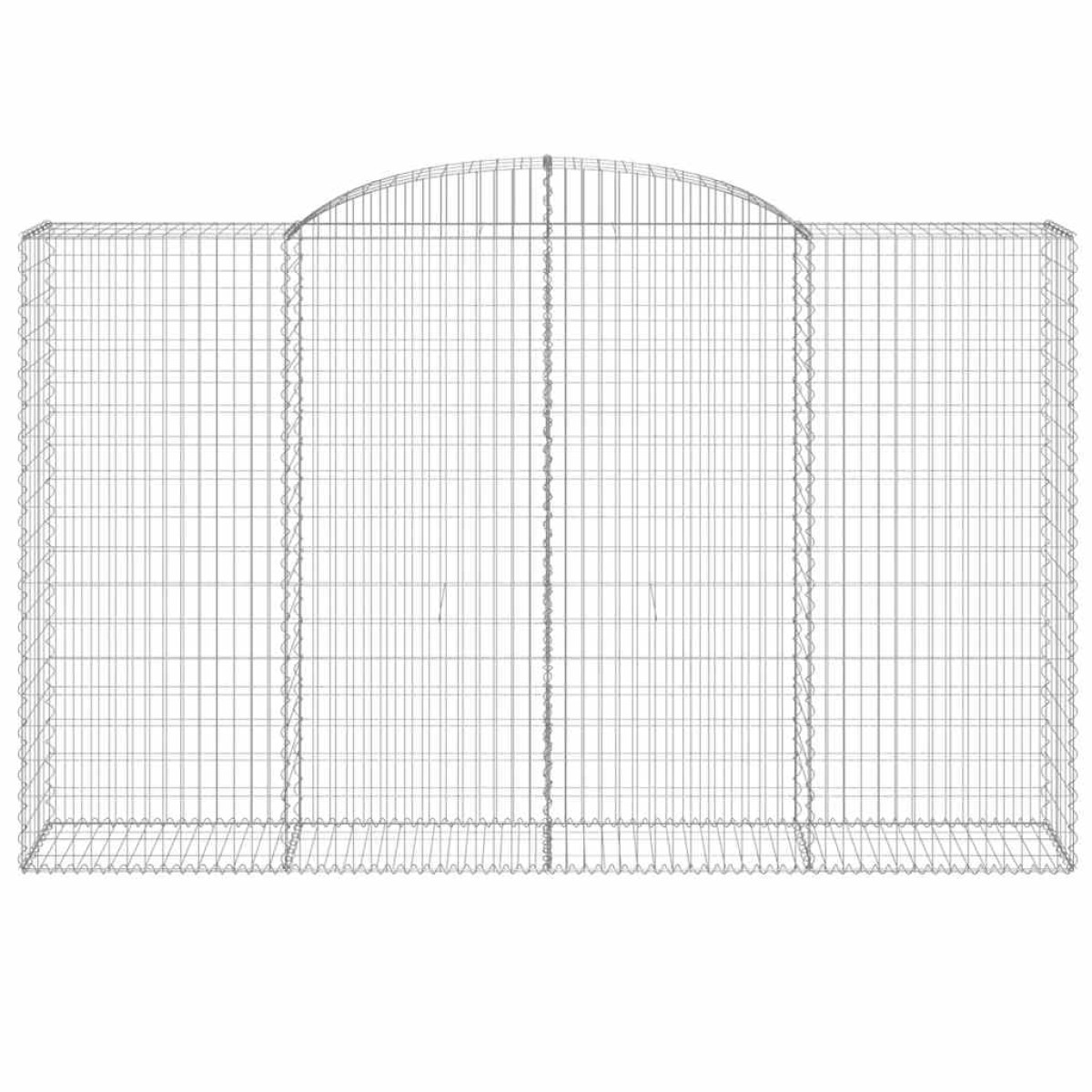 vidaXL Συρματοκιβώτια Τοξωτά 11 τεμ. 300x50x180/200 εκ. Γαλβαν. Ατσάλι