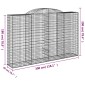 vidaXL Συρματοκιβώτια Τοξωτά 11 τεμ. 300x50x180/200 εκ. Γαλβαν. Ατσάλι