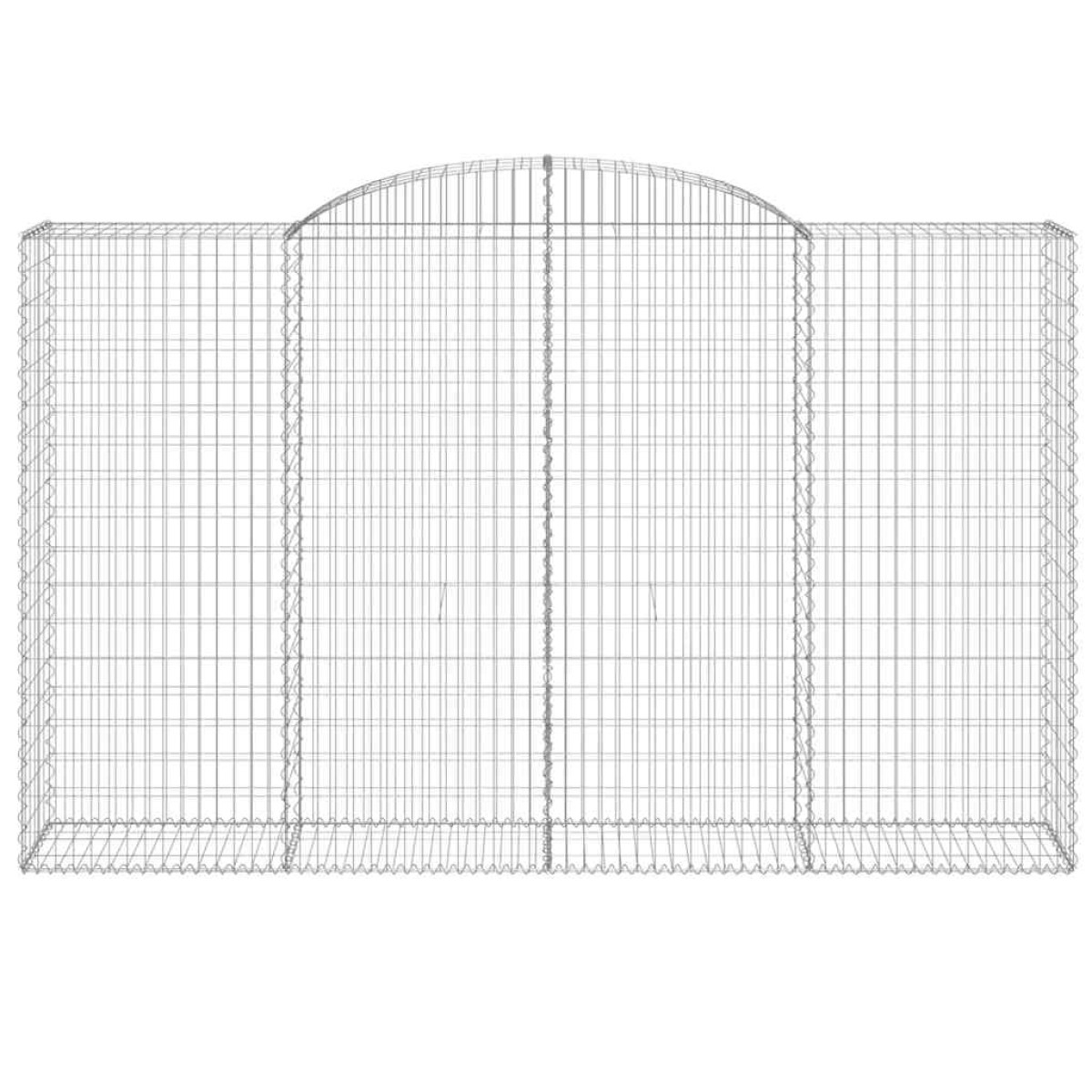 vidaXL Συρματοκιβώτια Τοξωτά 15 τεμ. 300x50x180/200 εκ. Γαλβαν. Ατσάλι