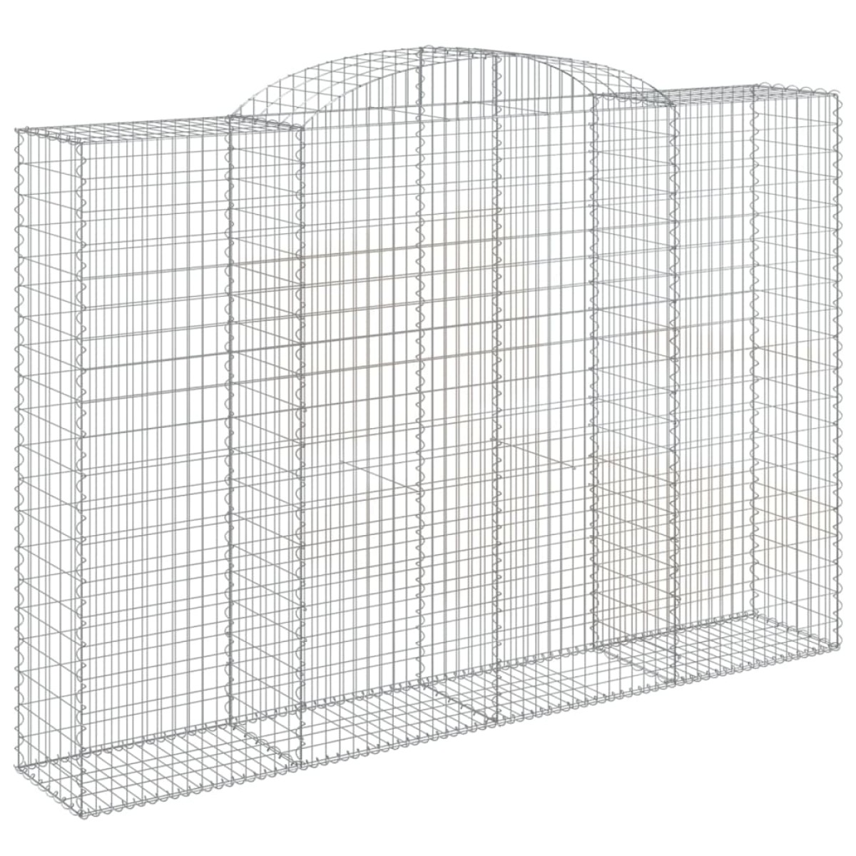vidaXL Συρματοκιβώτια Τοξωτά 3 τεμ. 300x50x200/220 εκ. Γαλβαν. Ατσάλι
