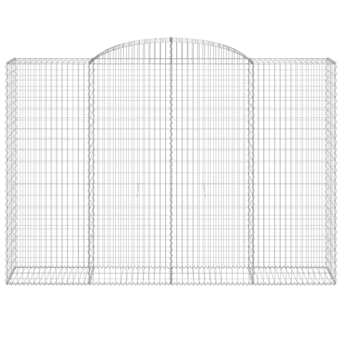 vidaXL Συρματοκιβώτια Τοξωτά 3 τεμ. 300x50x200/220 εκ. Γαλβαν. Ατσάλι