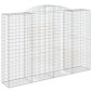 vidaXL Συρματοκιβώτια Τοξωτά 4 τεμ. 300x50x200/220 εκ. Γαλβαν. Ατσάλι