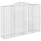 vidaXL Συρματοκιβώτια Τοξωτά 5 τεμ. 300x50x200/220 εκ. Γαλβαν. Ατσάλι
