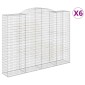 vidaXL Συρματοκιβώτια Τοξωτά 6 τεμ. 300x50x220/240 εκ. Γαλβαν. Ατσάλι