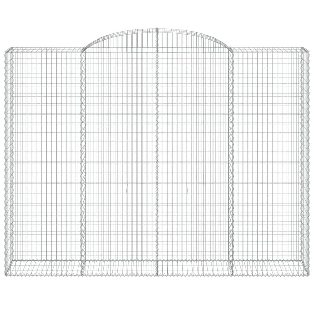 vidaXL Συρματοκιβώτια Τοξωτά 6 τεμ. 300x50x220/240 εκ. Γαλβαν. Ατσάλι