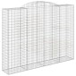 vidaXL Συρματοκιβώτια Τοξωτά 7 τεμ. 300x50x220/240 εκ. Γαλβαν. Ατσάλι