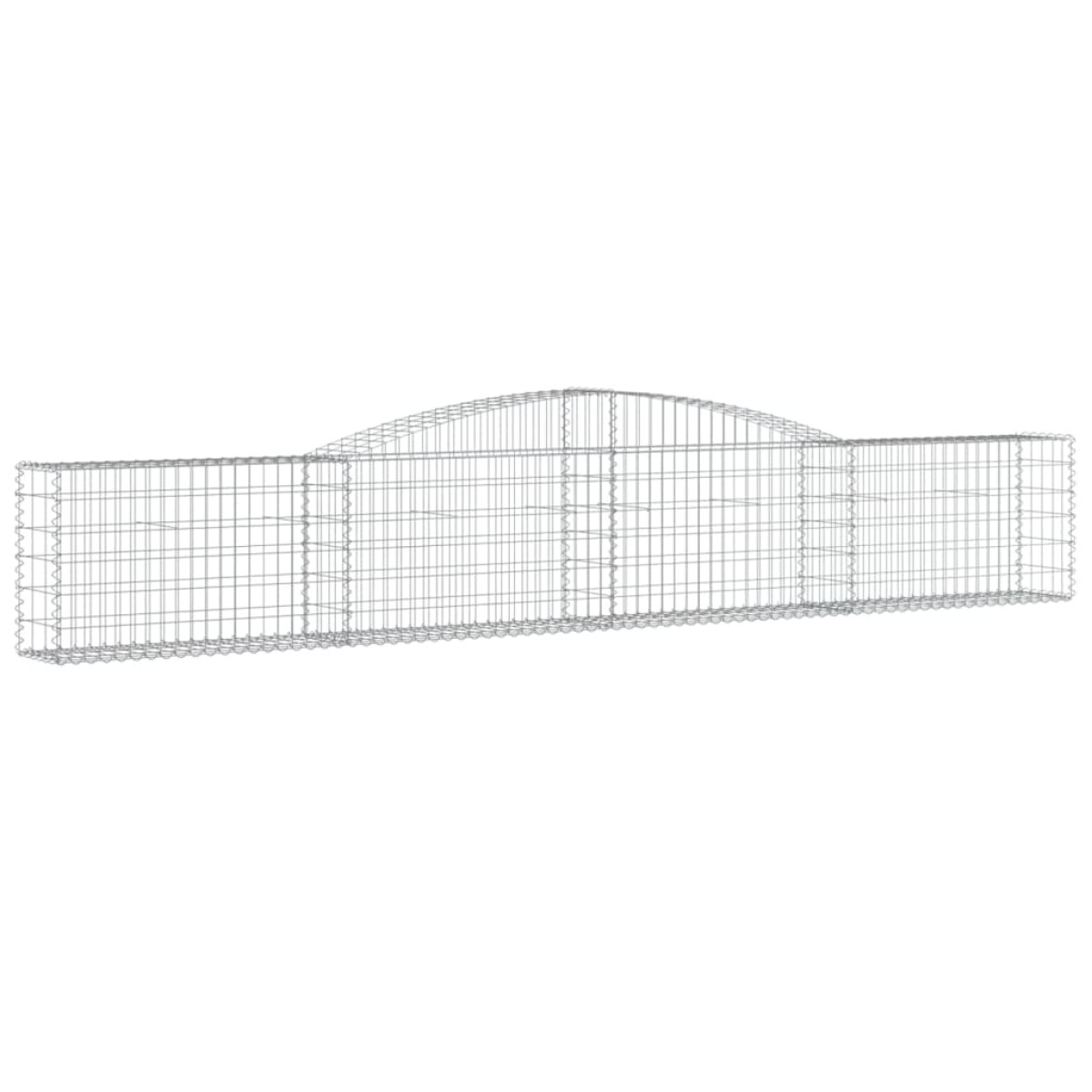vidaXL Συρματοκιβώτια Τοξωτά 2 τεμ. 400x30x60/80 εκ. Γαλβαν. Ατσάλι