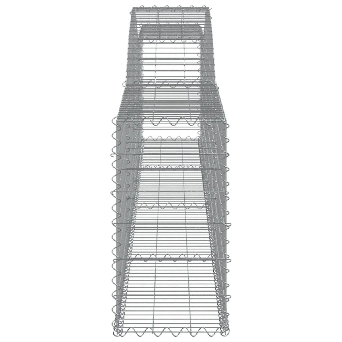 vidaXL Συρματοκιβώτια Τοξωτά 2 τεμ. 400x30x60/80 εκ. Γαλβαν. Ατσάλι