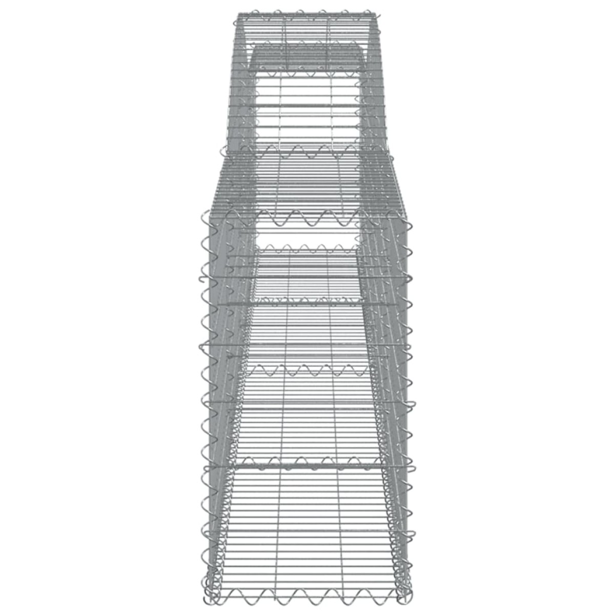 vidaXL Συρματοκιβώτια Τοξωτά 3 τεμ. 400x30x60/80 εκ. Γαλβαν. Ατσάλι