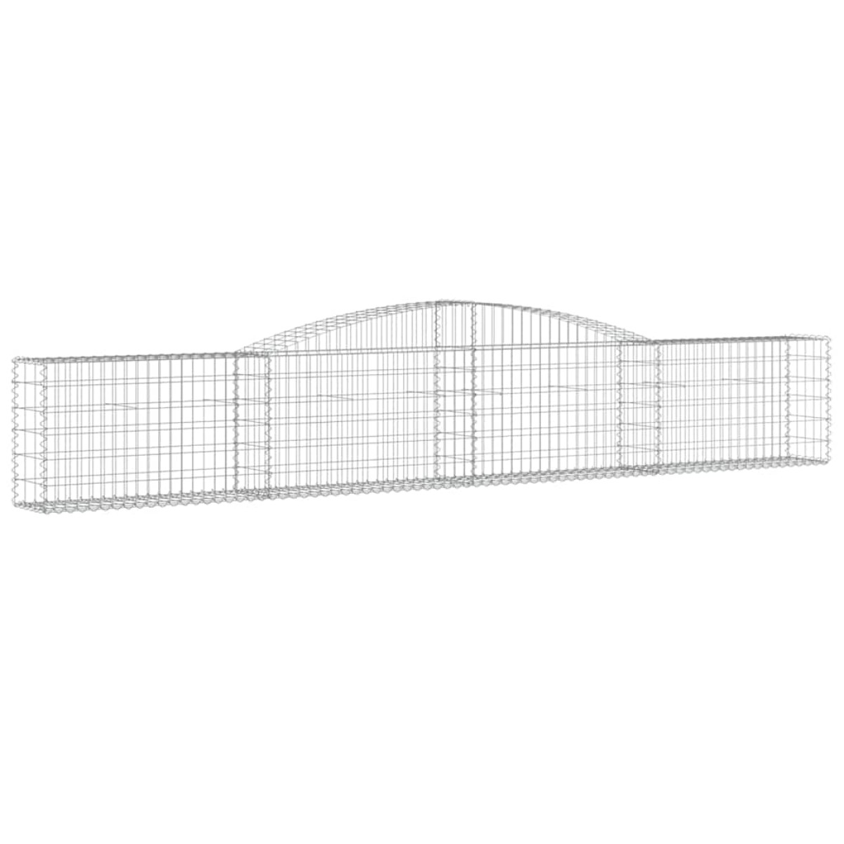 vidaXL Συρματοκιβώτια Τοξωτά 4 τεμ. 400x30x60/80 εκ. Γαλβαν. Ατσάλι