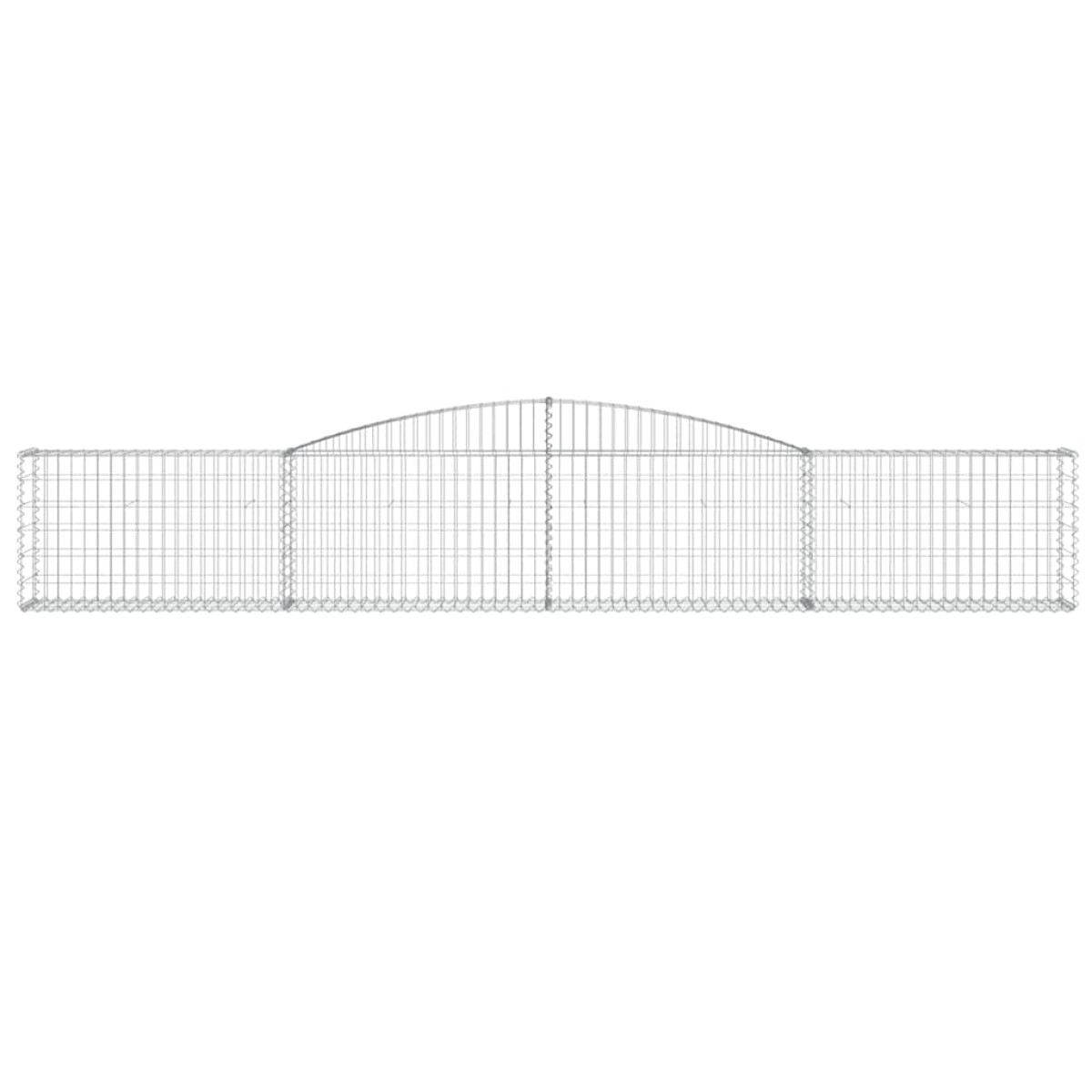 vidaXL Συρματοκιβώτια Τοξωτά 4 τεμ. 400x30x60/80 εκ. Γαλβαν. Ατσάλι