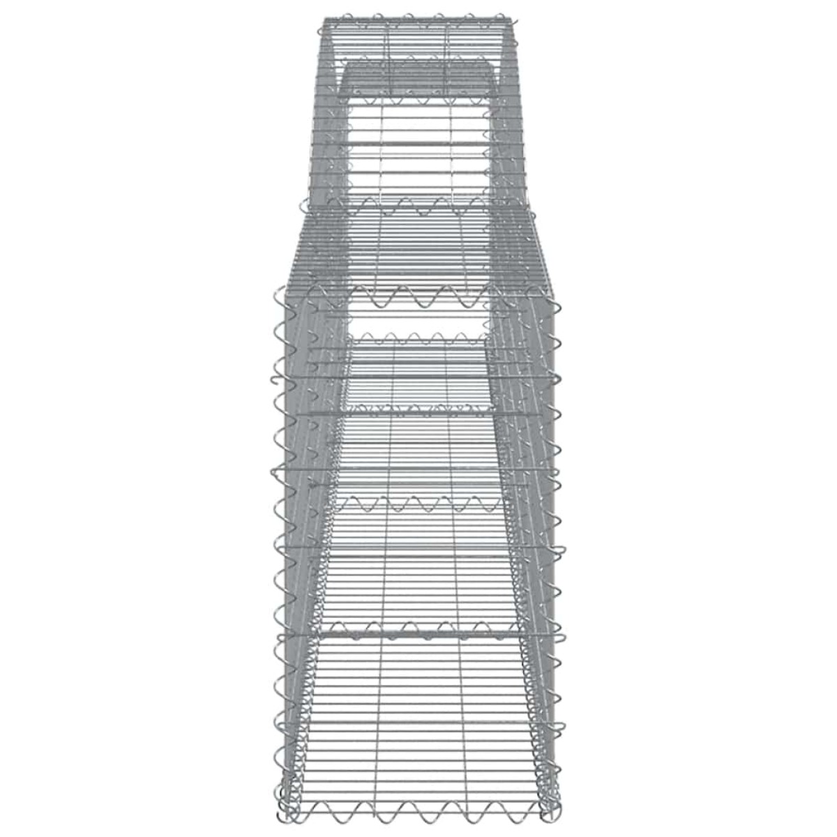 vidaXL Συρματοκιβώτια Τοξωτά 4 τεμ. 400x30x60/80 εκ. Γαλβαν. Ατσάλι