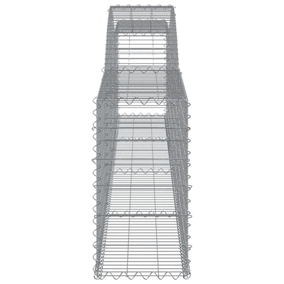 vidaXL Συρματοκιβώτια Τοξωτά 8 τεμ. 400x30x60/80 εκ. Γαλβαν. Ατσάλι