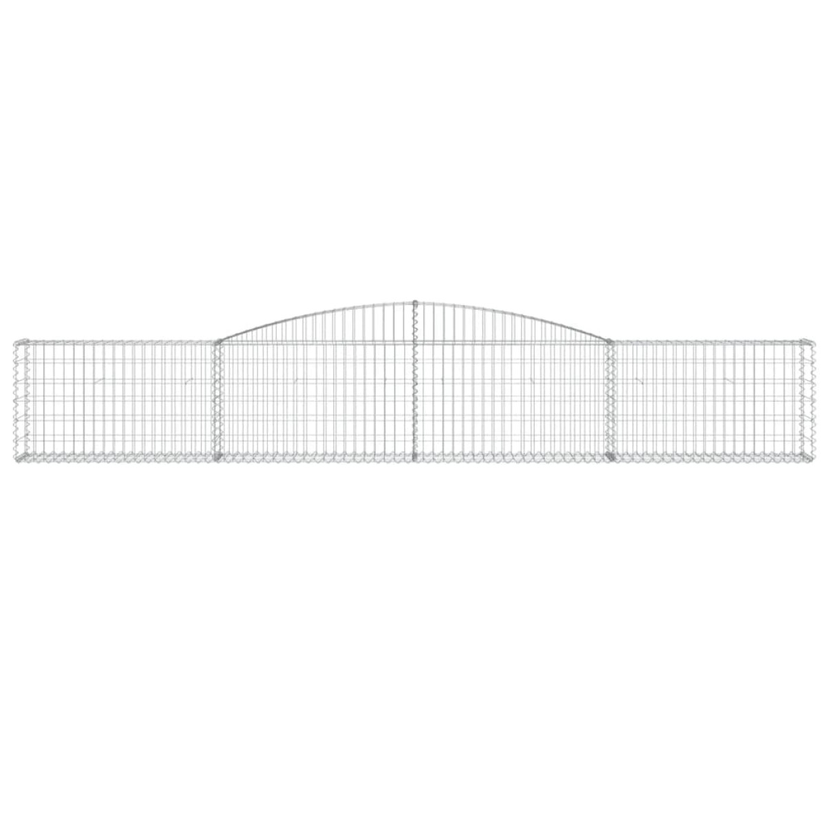 vidaXL Συρματοκιβώτια Τοξωτά 15 τεμ. 400x30x60/80 εκ. Γαλβαν. Ατσάλι
