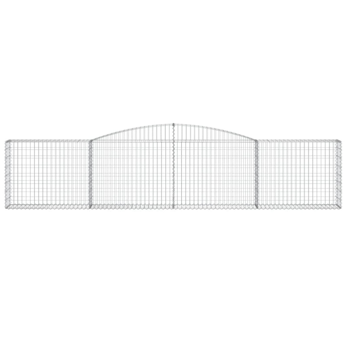 vidaXL Συρματοκιβώτια Τοξωτά 4 τεμ. 400x30x80/100 εκ. Γαλβαν. Ατσάλι