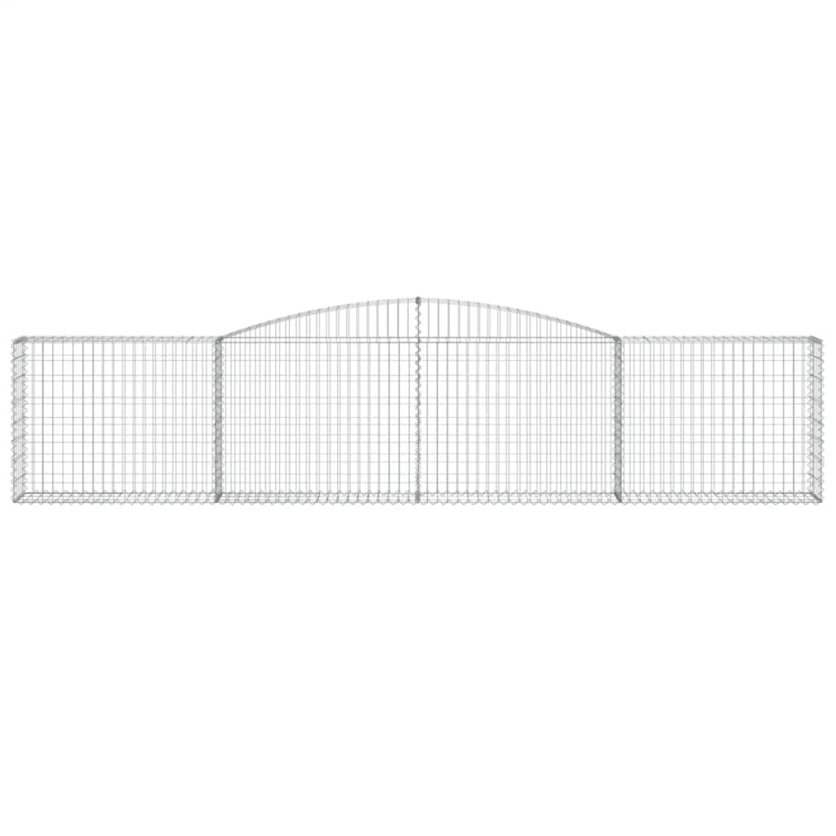 vidaXL Συρματοκιβώτια Τοξωτά 6 τεμ. 400x30x80/100 εκ. Γαλβαν. Ατσάλι