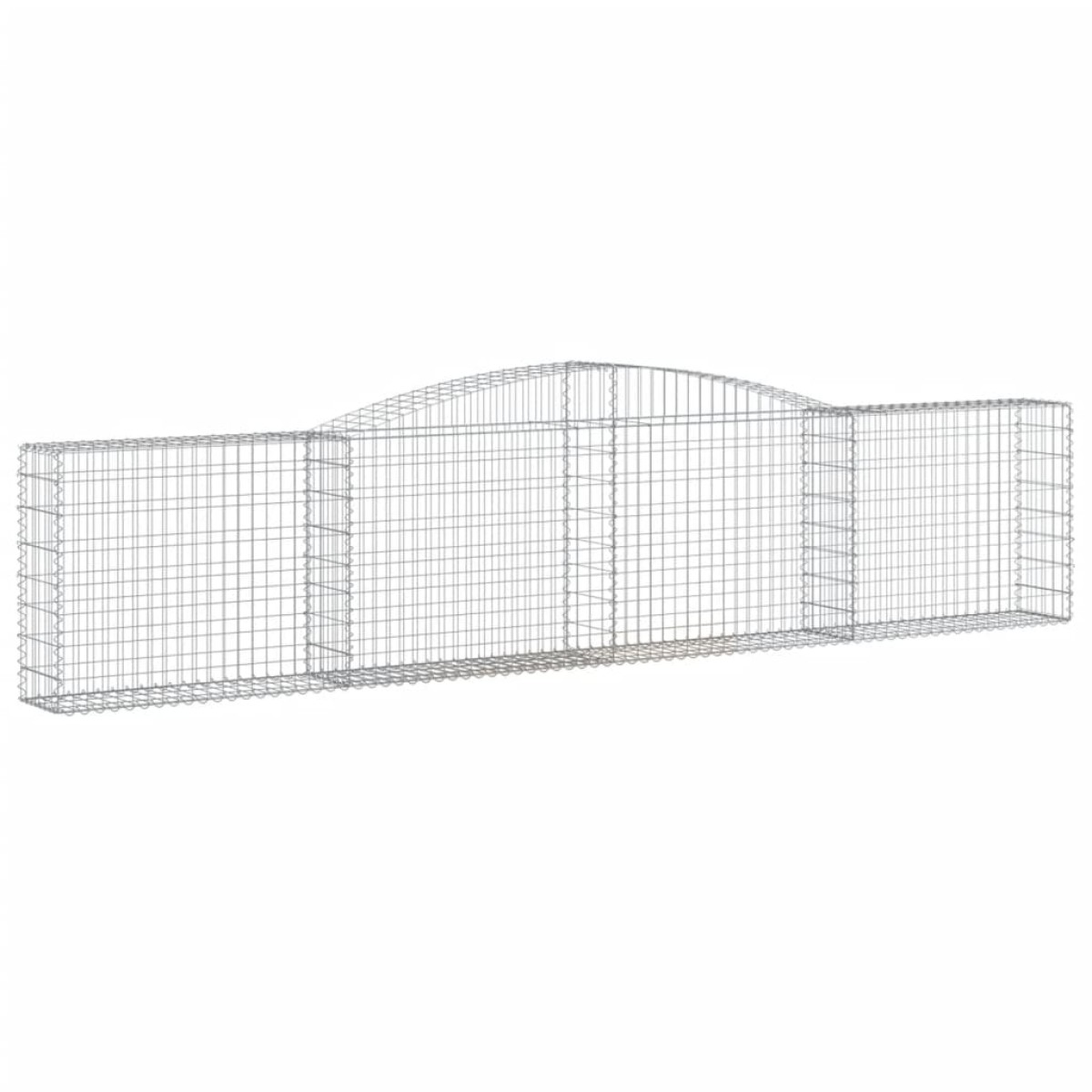 vidaXL Συρματοκιβώτια Τοξωτά 15 τεμ. 400x30x80/100 εκ. Γαλβαν. Ατσάλι