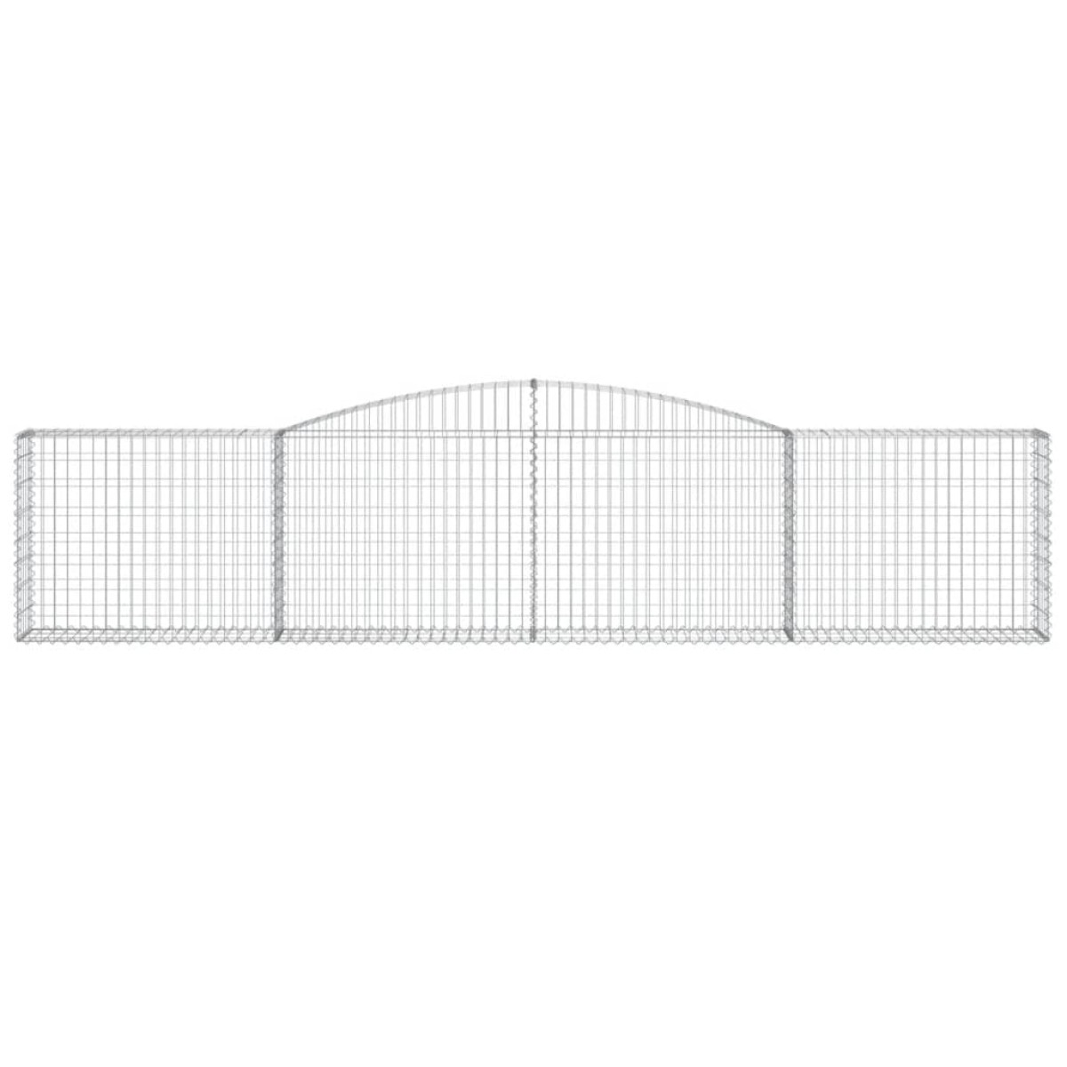 vidaXL Συρματοκιβώτια Τοξωτά 15 τεμ. 400x30x80/100 εκ. Γαλβαν. Ατσάλι