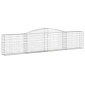 vidaXL Συρματοκιβώτια Τοξωτά 25 τεμ. 400x30x80/100 εκ. Γαλβαν. Ατσάλι