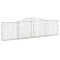 vidaXL Συρματοκιβώτια Τοξωτά 2 τεμ. 400x30x100/120 εκ. Γαλβαν. Ατσάλι