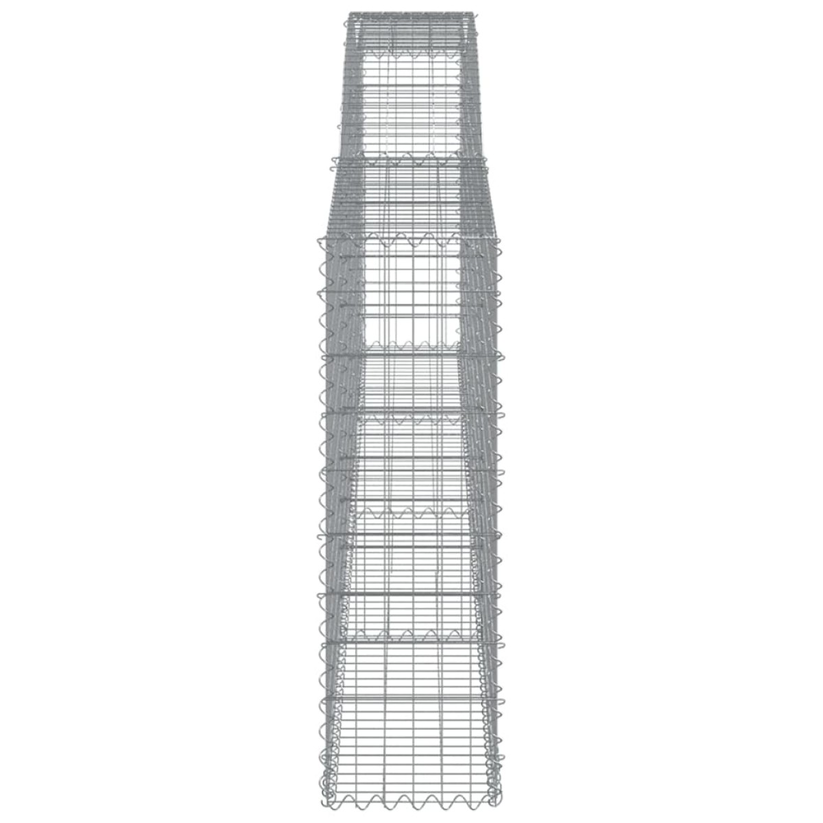vidaXL Συρματοκιβώτια Τοξωτά 2 τεμ. 400x30x100/120 εκ. Γαλβαν. Ατσάλι
