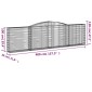 vidaXL Συρματοκιβώτια Τοξωτά 2 τεμ. 400x30x100/120 εκ. Γαλβαν. Ατσάλι