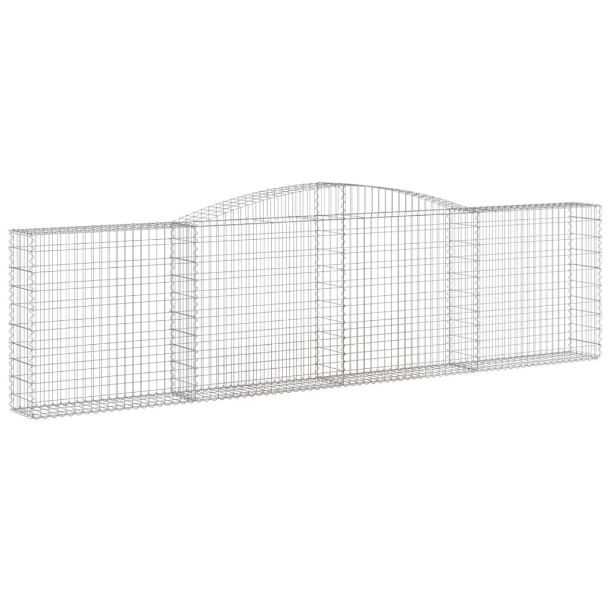 vidaXL Συρματοκιβώτια Τοξωτά 4 τεμ. 400x30x100/120 εκ. Γαλβαν. Ατσάλι