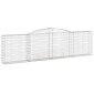 vidaXL Συρματοκιβώτια Τοξωτά 4 τεμ. 400x30x100/120 εκ. Γαλβαν. Ατσάλι