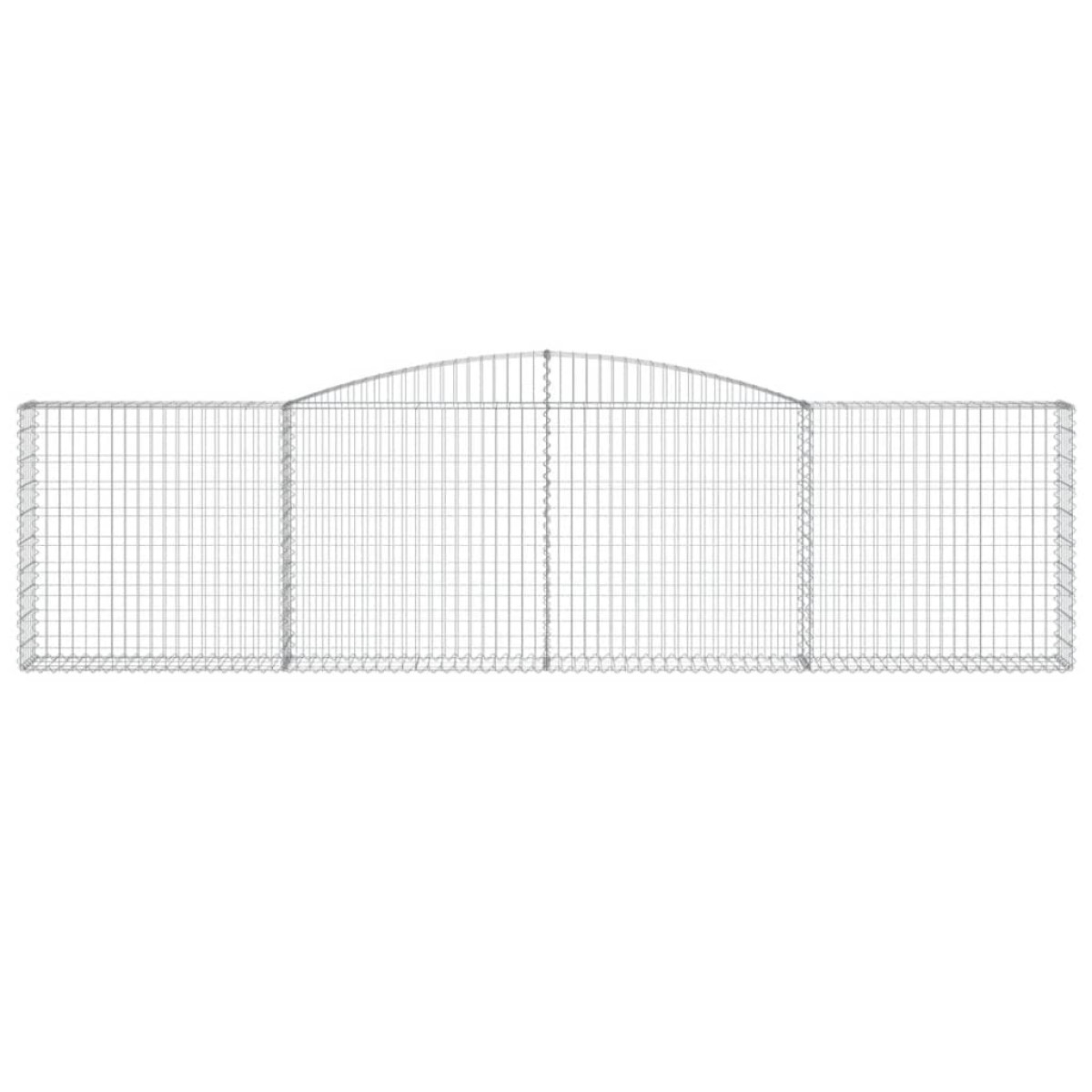 vidaXL Συρματοκιβώτια Τοξωτά 6 τεμ. 400x30x100/120 εκ. Γαλβαν. Ατσάλι