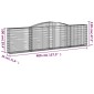 vidaXL Συρματοκιβώτια Τοξωτά 6 τεμ. 400x30x100/120 εκ. Γαλβαν. Ατσάλι