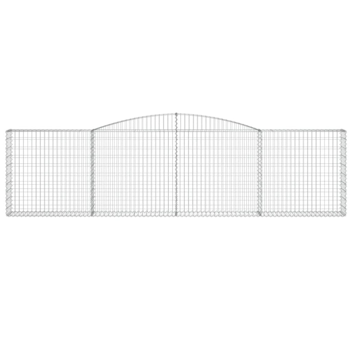 vidaXL Συρματοκιβώτια Τοξωτά 7 τεμ. 400x30x100/120 εκ. Γαλβαν. Ατσάλι