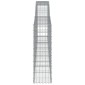 vidaXL Συρματοκιβώτια Τοξωτά 7 τεμ. 400x30x100/120 εκ. Γαλβαν. Ατσάλι