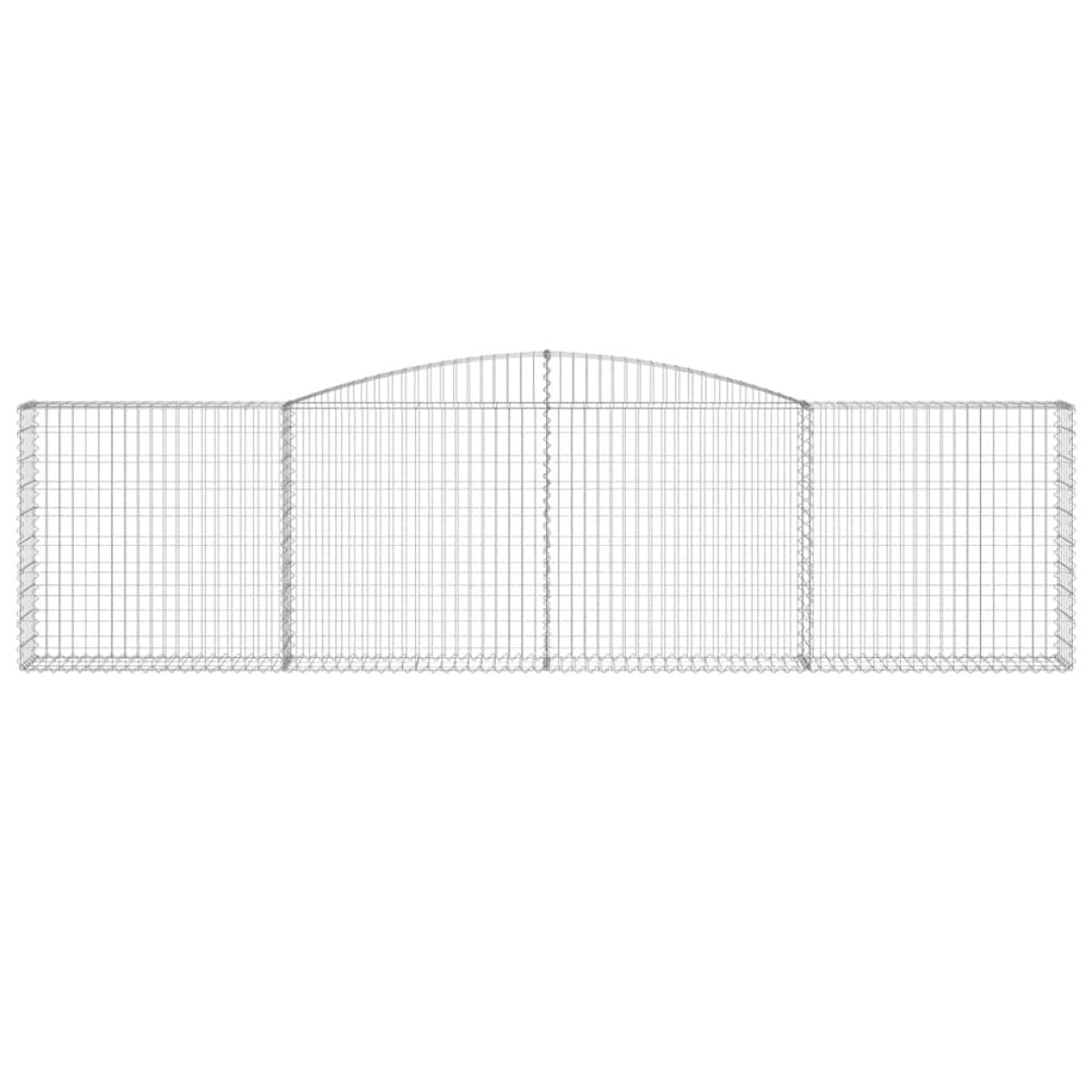 vidaXL Συρματοκιβώτια Τοξωτά 8 τεμ. 400x30x100/120 εκ. Γαλβαν. Ατσάλι