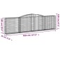 vidaXL Συρματοκιβώτια Τοξωτά 8 τεμ. 400x30x100/120 εκ. Γαλβαν. Ατσάλι