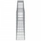 vidaXL Συρματοκιβώτια Τοξωτά 9 τεμ. 400x30x100/120 εκ. Γαλβαν. Ατσάλι