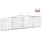 vidaXL Συρματοκιβώτια Τοξωτά 20 τεμ. 400x30x100/120 εκ. Γαλβαν. Ατσάλι