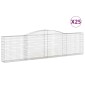 vidaXL Συρματοκιβώτια Τοξωτά 25 τεμ. 400x30x100/120 εκ. Γαλβαν. Ατσάλι