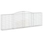 vidaXL Συρματοκιβώτια Τοξωτά 4 τεμ. 400x30x120/140 εκ. Γαλβαν. Ατσάλι