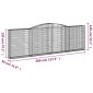vidaXL Συρματοκιβώτια Τοξωτά 4 τεμ. 400x30x120/140 εκ. Γαλβαν. Ατσάλι