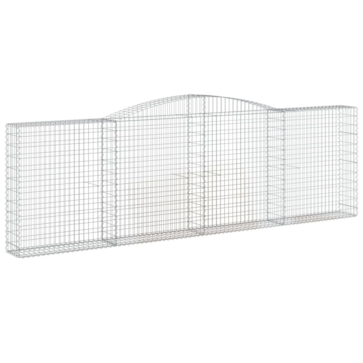 vidaXL Συρματοκιβώτια Τοξωτά 6 τεμ. 400x30x120/140 εκ. Γαλβαν. Ατσάλι