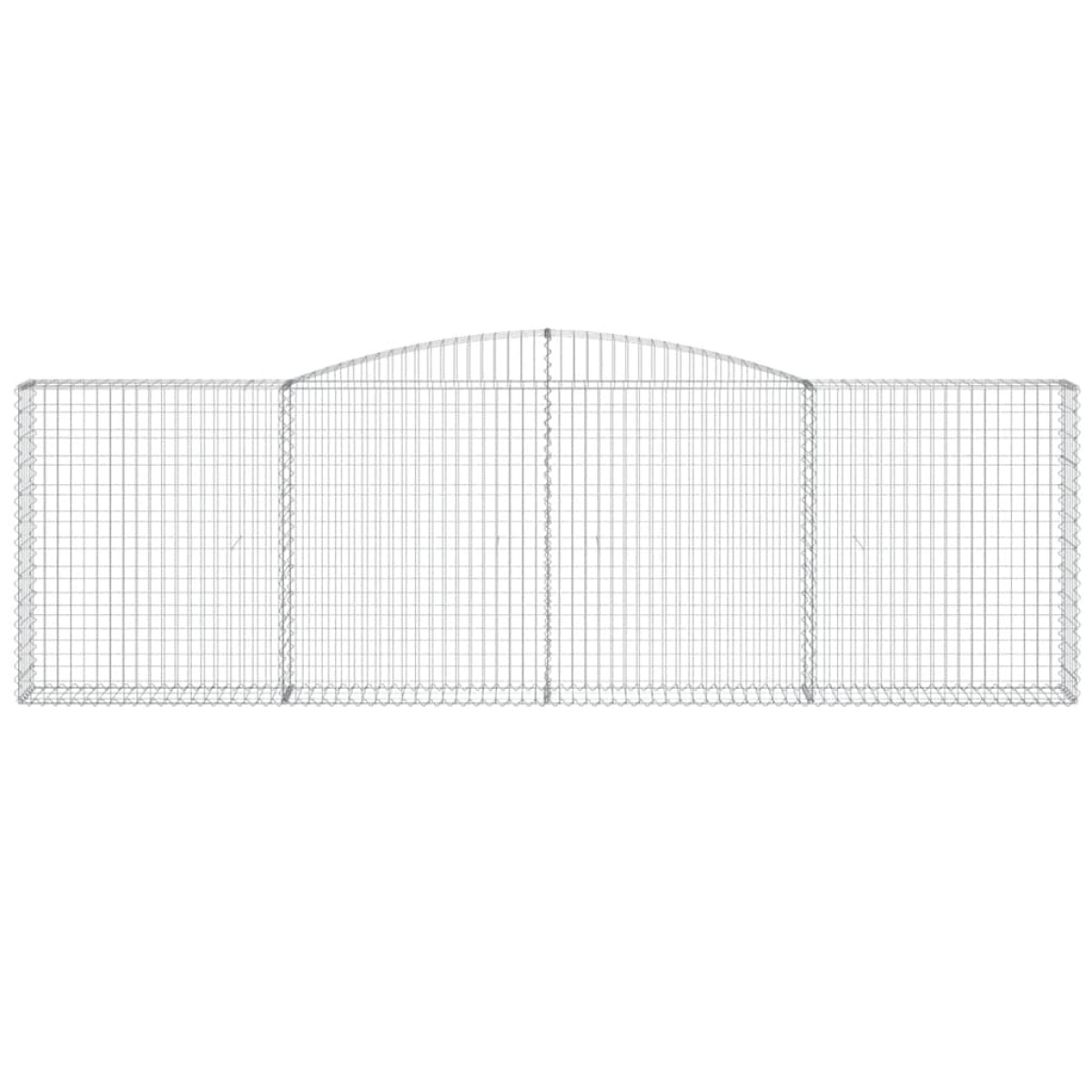 vidaXL Συρματοκιβώτια Τοξωτά 9 τεμ. 400x30x120/140 εκ. Γαλβαν. Ατσάλι