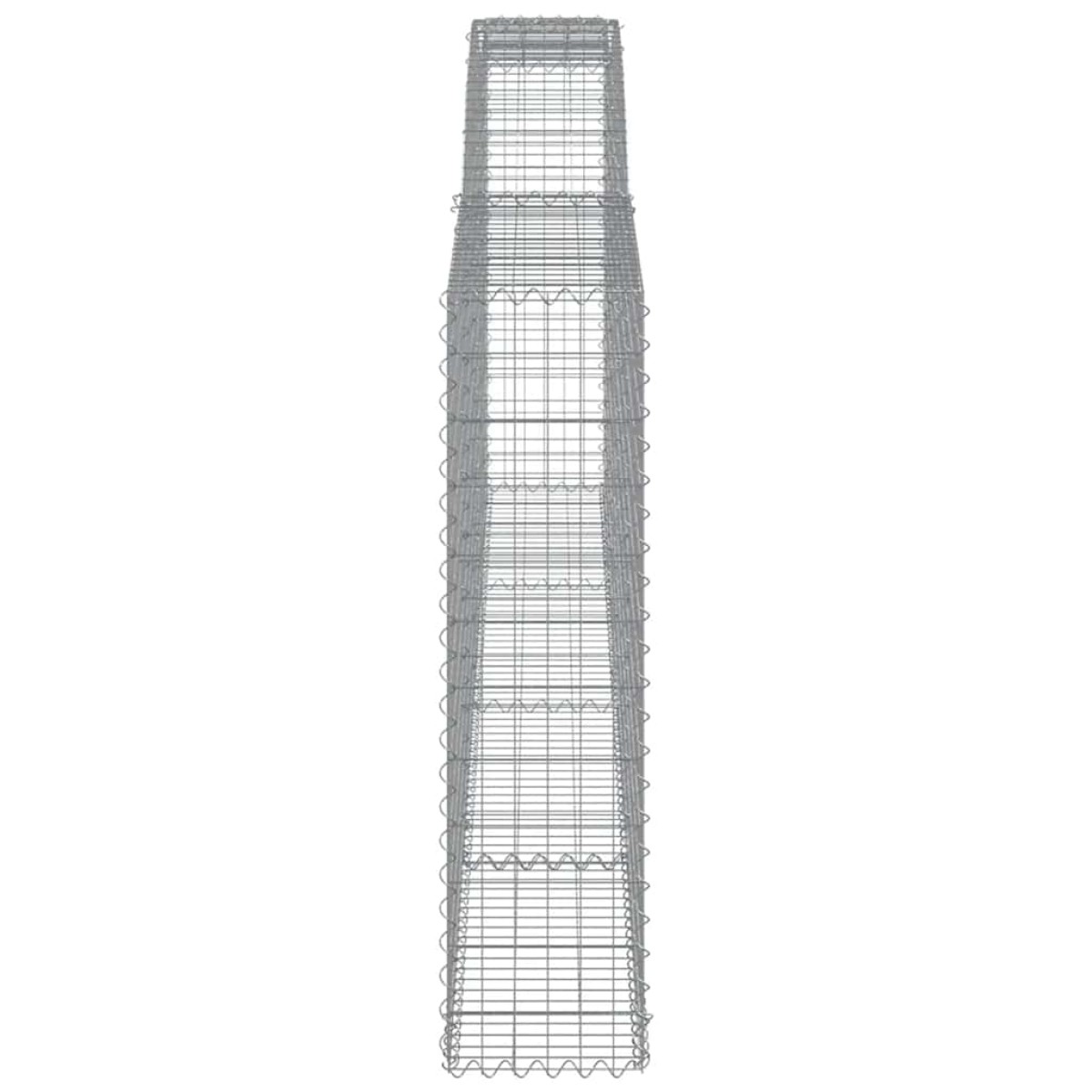 vidaXL Συρματοκιβώτια Τοξωτά 9 τεμ. 400x30x120/140 εκ. Γαλβαν. Ατσάλι