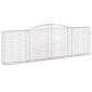 vidaXL Συρματοκιβώτια Τοξωτά 10 τεμ. 400x30x120/140 εκ. Γαλβαν. Ατσάλι